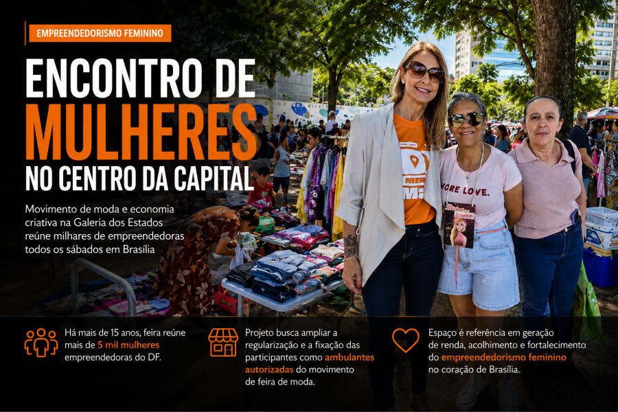 Encontro de mulheres no centro da capital fortalece o empreendedorismo e a moda popular no coração de Brasília