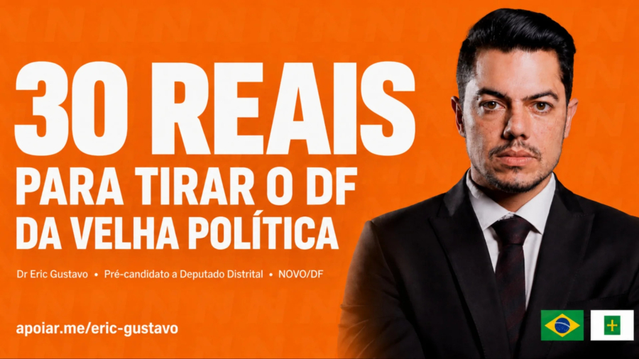 Eleições 2026 DF: Em um ano eleitoral marcado pela distribuição de quase R$ 4,9 bilhões do Fundo Eleitoral, apoio voluntário coloca Dr. Eric Gustavo na liderança no DF